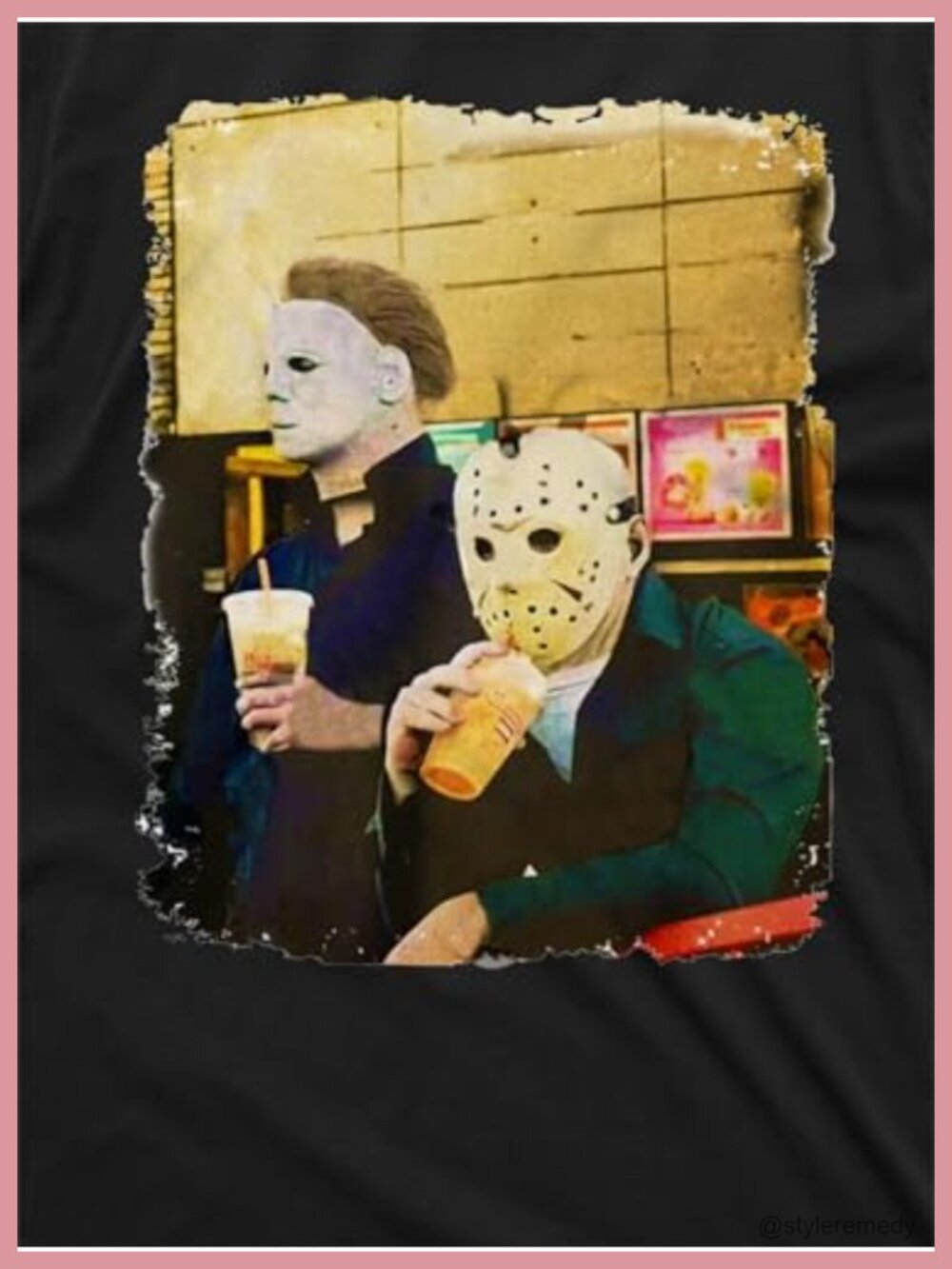 Halloween Michael Myers Graphic T-Shirt Funny Coffee Tee for Him - Picture 3 of 6
